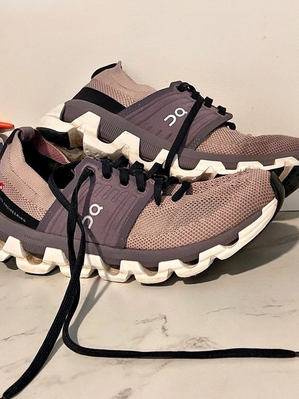 On Cloudnova Women's Athletic Shoes in Brown & Purple